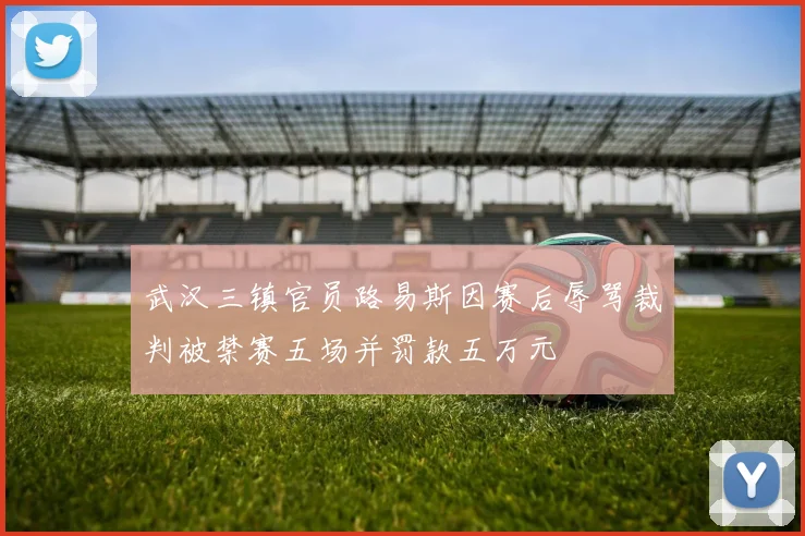 武汉三镇官员路易斯因赛后辱骂裁判被禁赛五场并罚款五万元